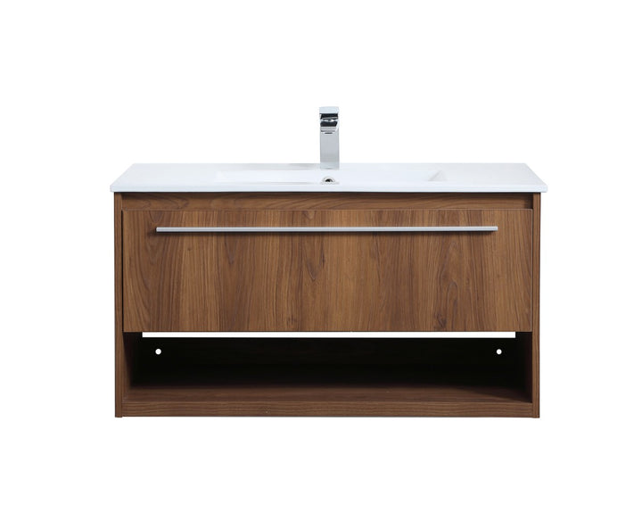 Elegant Lighting VF43036WB Modern Kasper Plumbing Walnut Brown