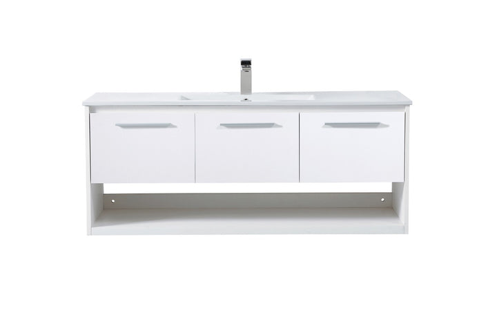 Elegant Lighting VF43048WH Modern Kasper Plumbing White