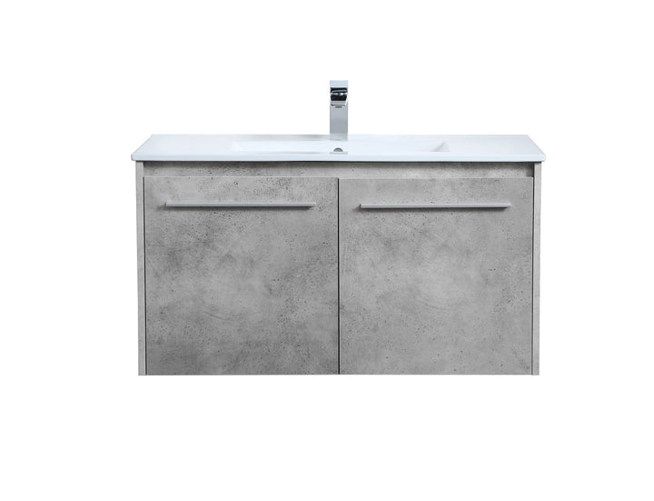 Elegant Lighting VF44036CG Modern Rasina Plumbing Concrete Grey