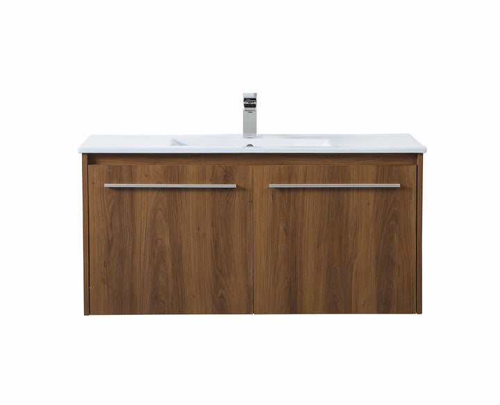 Elegant Lighting VF45040WB Modern Tessa Plumbing Walnut Brown