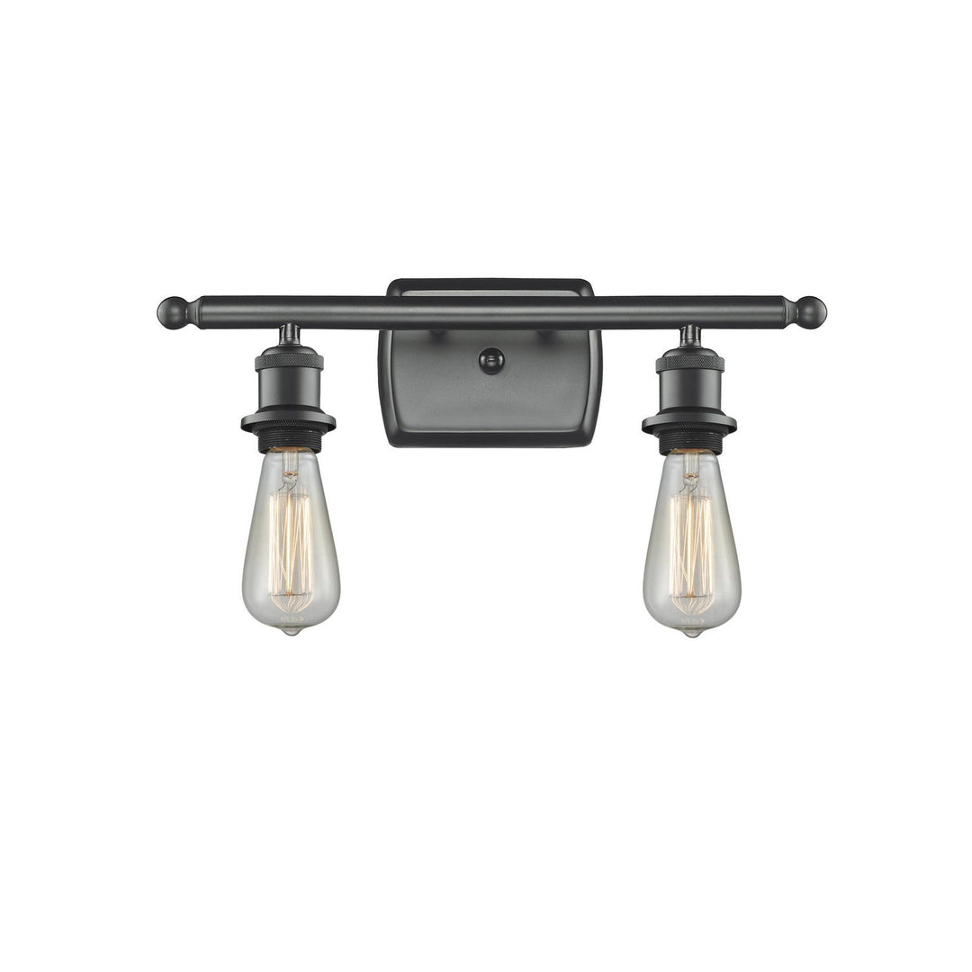 Innovations Ballston 516-2W-BK-LED Bath Vanity Light 16 in. wide - Matte Black