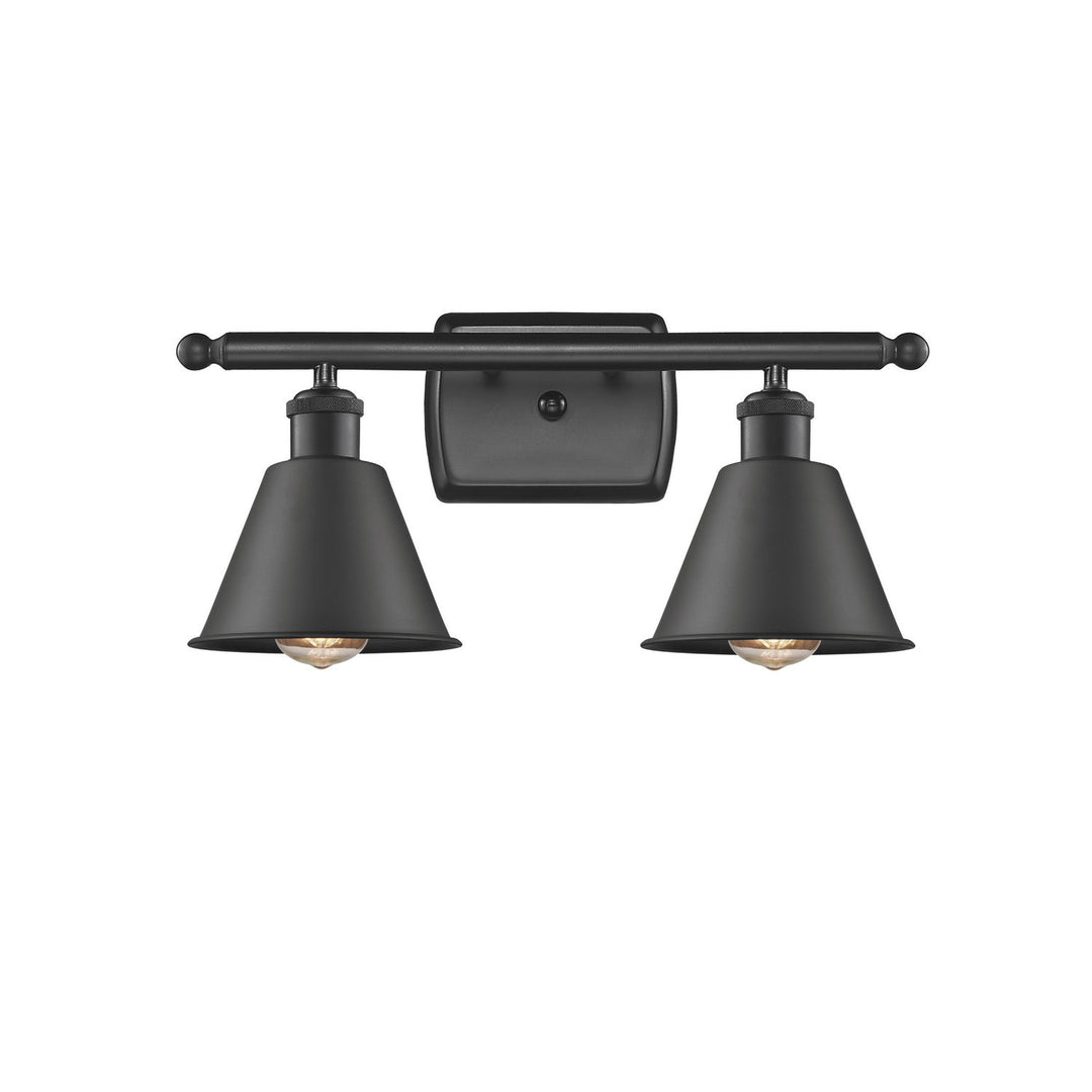 Innovations Ballston 516-2W-BK-M8 Bath Vanity Light 16 in. wide - Matte Black