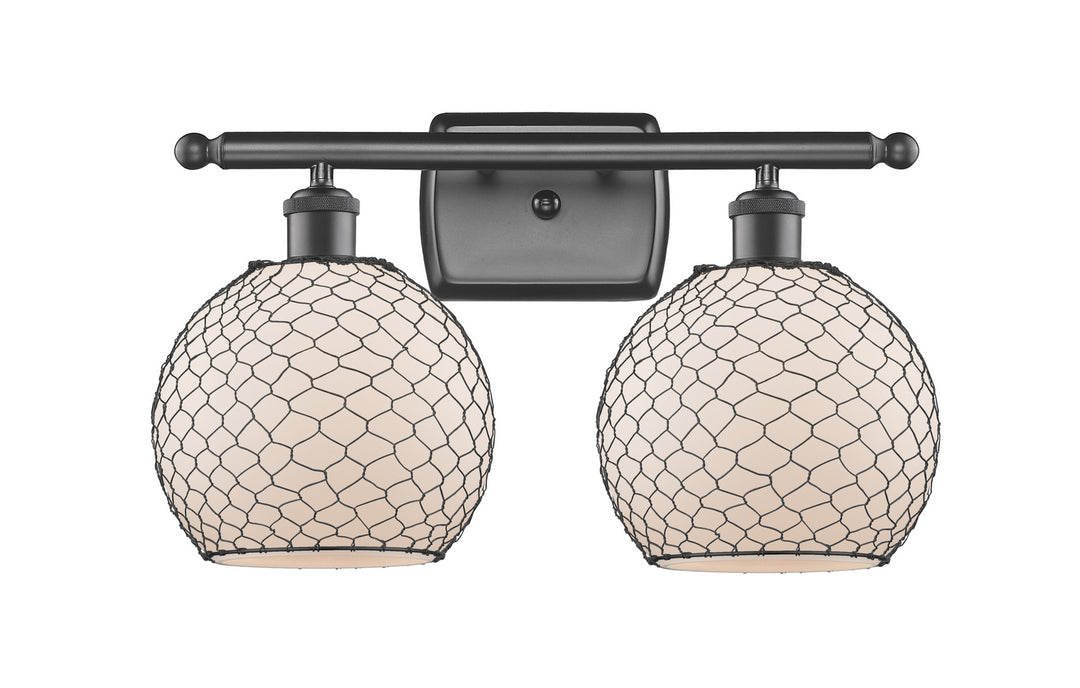 Innovations Ballston 516-2W-OB-G121-8CBK Bath Vanity Light 16 in. wide - Oil Rubbed Bronze