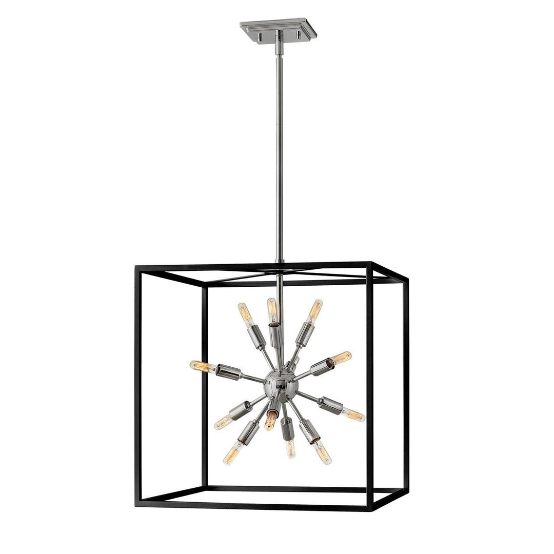 Hinkley Aros 46314BLK-PN Pendant Light - Black with Polished Nickel accents