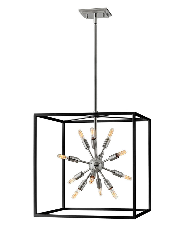 Hinkley Aros 46314BLK-PN Pendant Light - Black with Polished Nickel accents