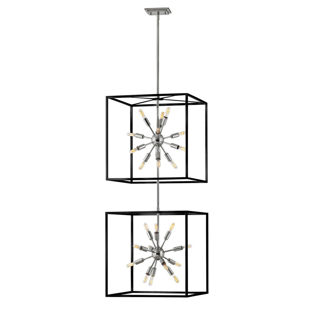 Hinkley Aros 46316BLK-PN Pendant Light - Black with Polished Nickel accents