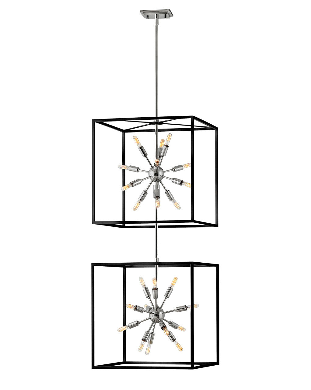 Hinkley Aros 46316BLK-PN Pendant Light - Black with Polished Nickel accents