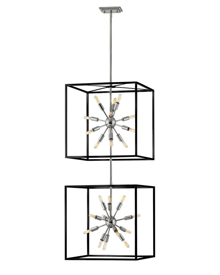 Hinkley Aros 46316BLK-PN Pendant Light - Black with Polished Nickel accents