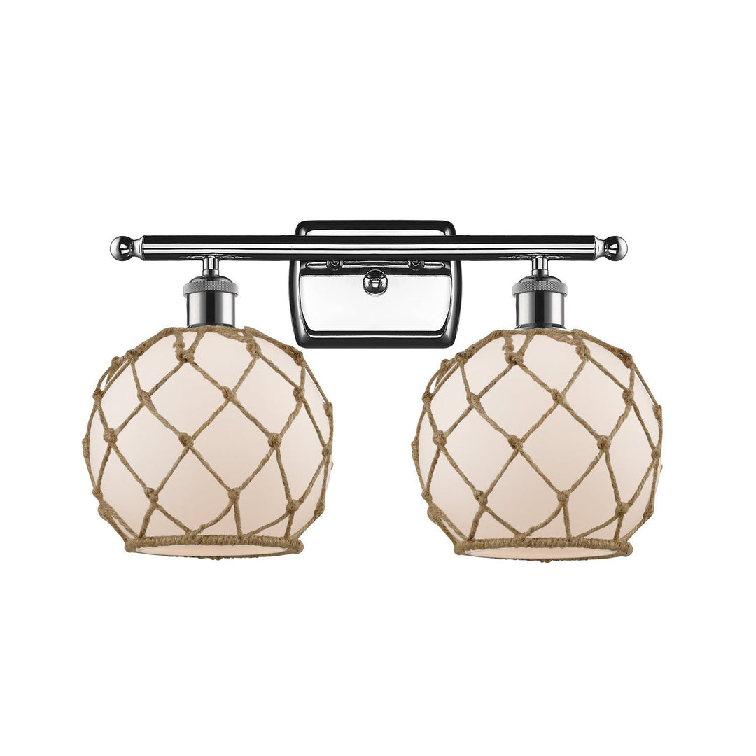 Innovations Ballston 516-2W-PC-G121-8RB Bath Vanity Light 16 in. wide - Polished Chrome