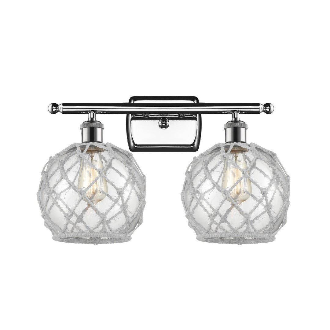 Innovations Ballston 516-2W-PC-G122-8RW Bath Vanity Light 16 in. wide - Polished Chrome