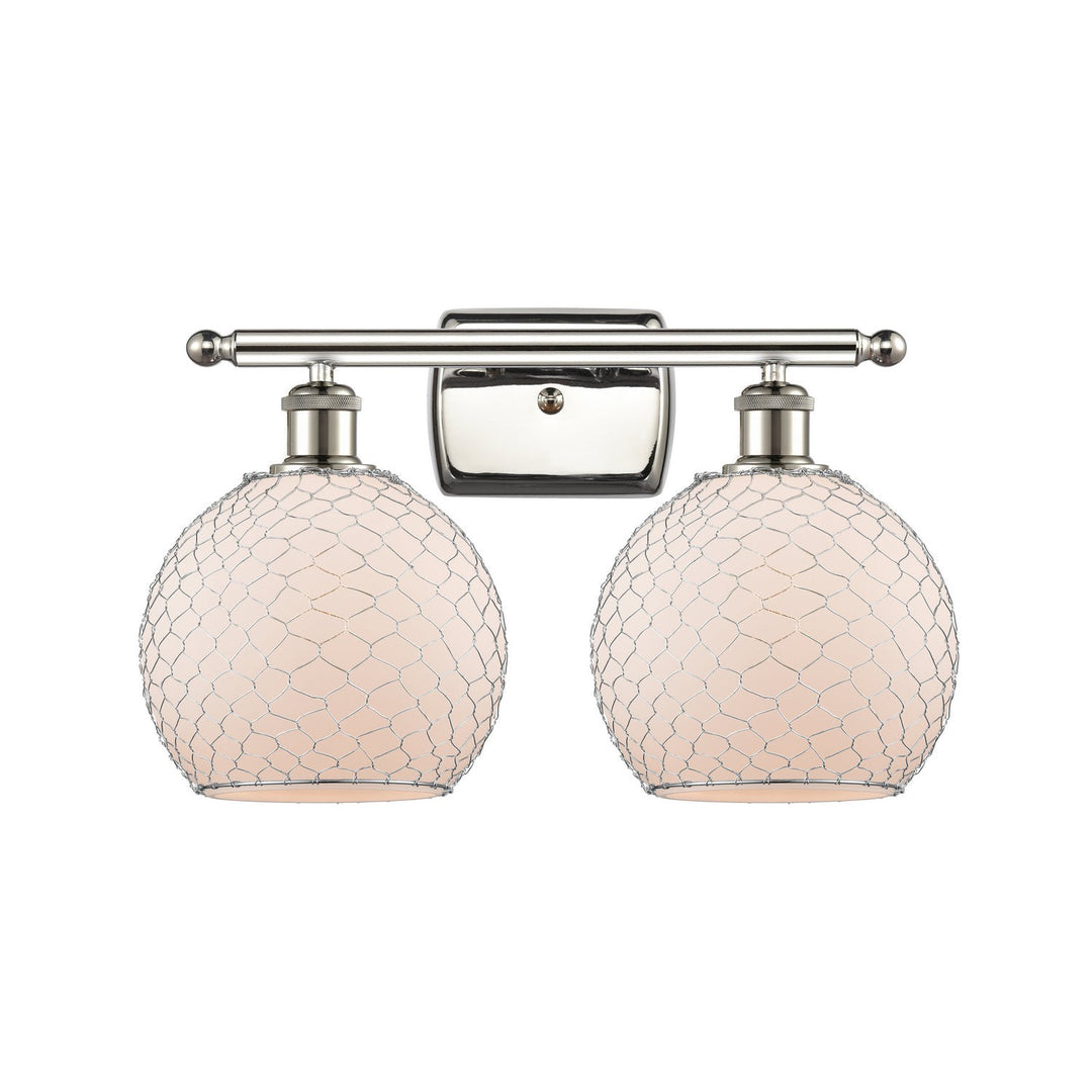 Innovations Ballston 516-2W-PN-G121-8CSN Bath Vanity Light 16 in. wide - Polished Nickel