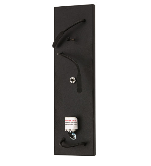 Meyda Tiffany Lighting 105137  One Light Wall Sconce Utility Light Black