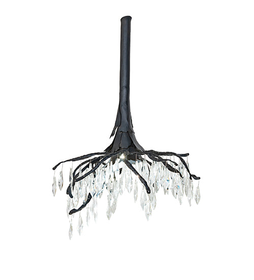 Meyda Tiffany Winter At Stillwater 105212 Pendant Light - Wrought Iron, Hand Wrought Iron