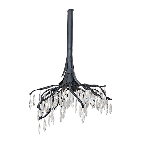 Meyda Tiffany Winter At Stillwater 105212 Pendant Light - Wrought Iron, Hand Wrought Iron
