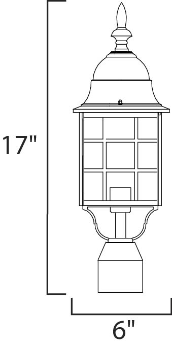 Maxim Lighting 1052BK  North Church Outdoor Black