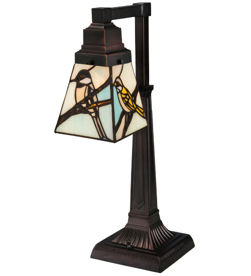 Meyda Tiffany Lighting 105539 Backyard Friends One Light Desk Lamp Lamp Bronze / Dark