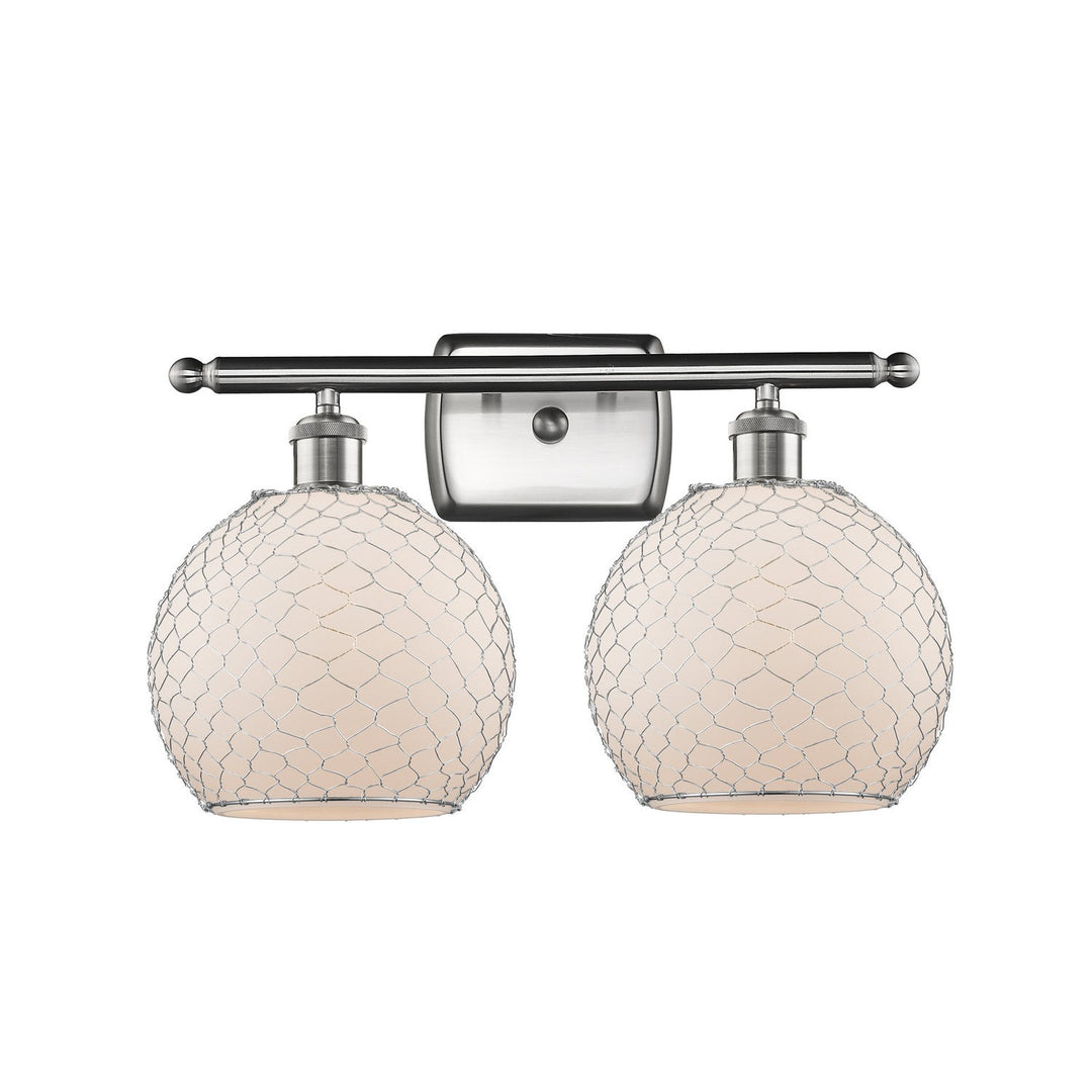 Innovations Ballston 516-2W-SN-G121-8CSN Bath Vanity Light 16 in. wide - Brushed Satin Nickel