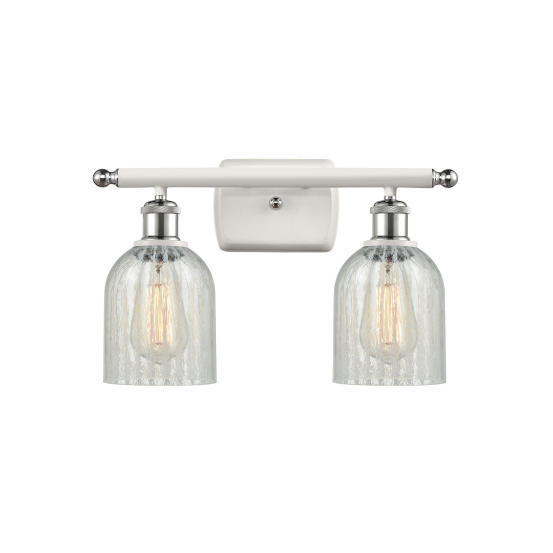 Innovations Ballston 516-2W-WPC-G2511 Bath Vanity Light 16 in. wide - White and Polished Chrome