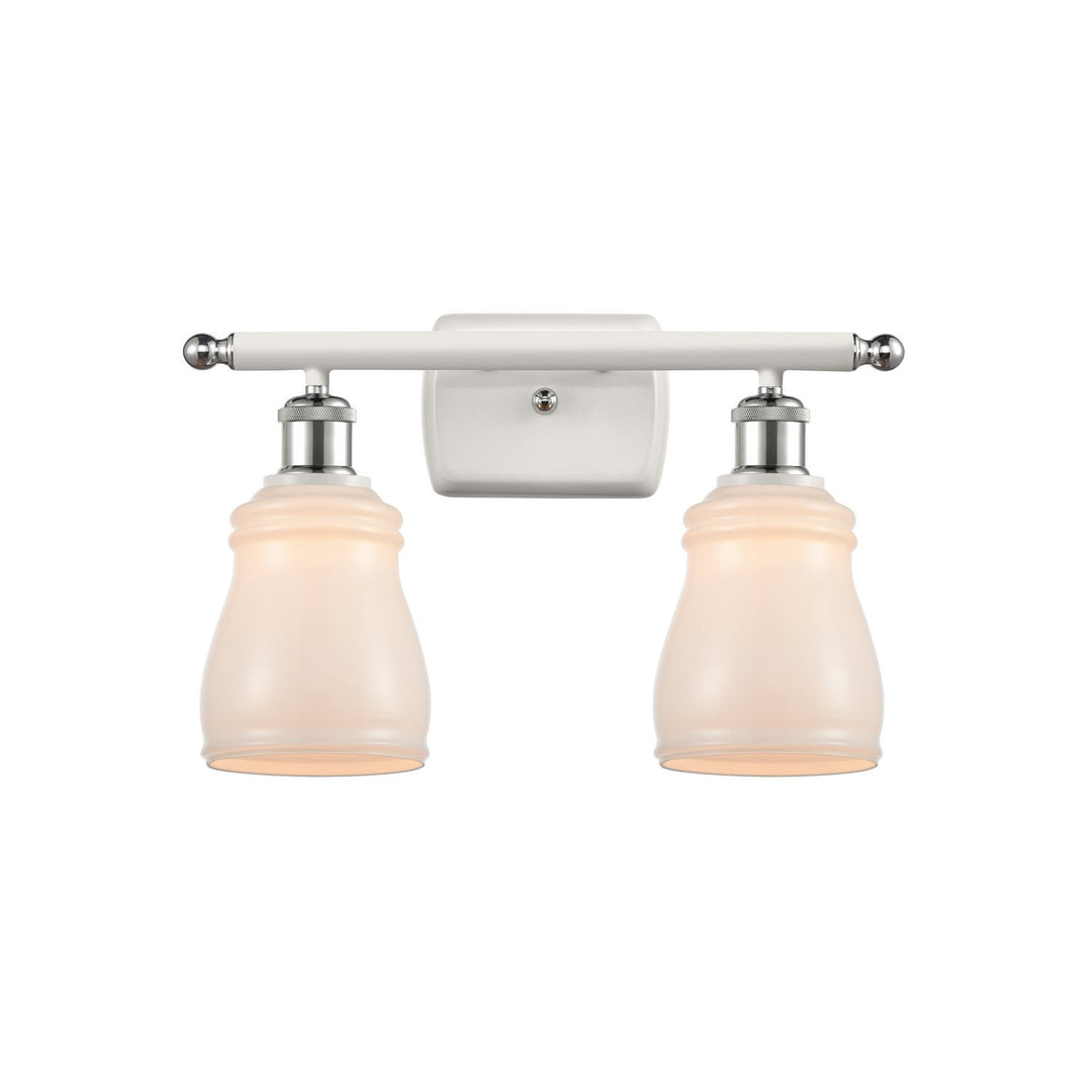 Innovations Ballston 516-2W-WPC-G391 Bath Vanity Light 16 in. wide - White and Polished Chrome
