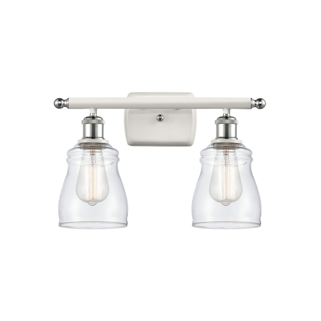 Innovations Ballston 516-2W-WPC-G392 Bath Vanity Light 16 in. wide - White and Polished Chrome