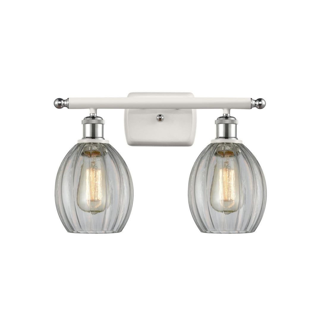 Innovations Ballston 516-2W-WPC-G82 Bath Vanity Light 16 in. wide - White and Polished Chrome