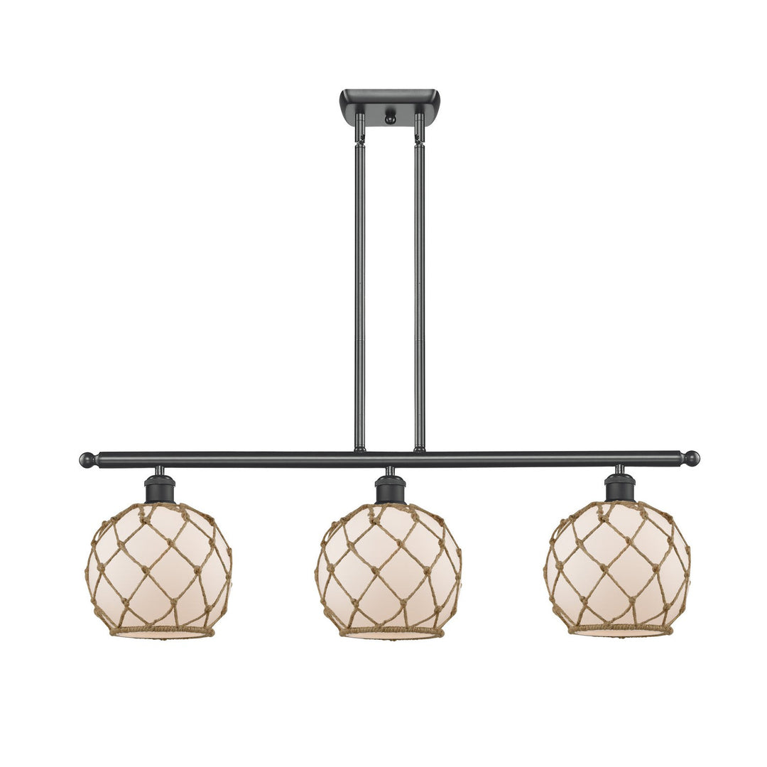 Innovations Ballston 516-3I-BK-G121-8RB Pendant Light - Matte Black
