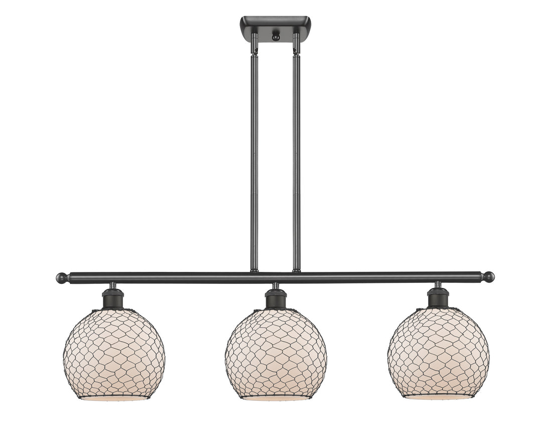Innovations Ballston 516-3I-OB-G121-8CBK Pendant Light - Oil Rubbed Bronze
