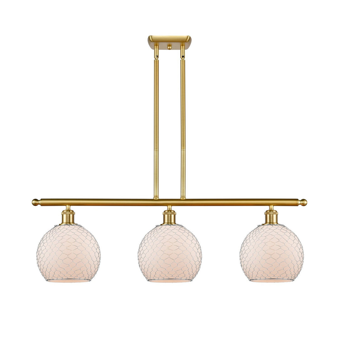 Innovations Ballston 516-3I-SG-G121-8CSN Pendant Light - Satin Gold