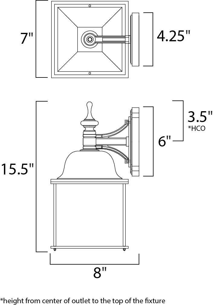 Maxim Lighting 1056BK  Senator Outdoor Black