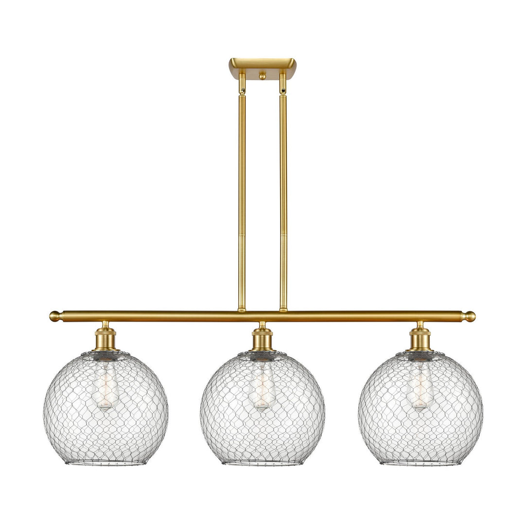 Innovations Ballston 516-3I-SG-G122-10CSN Pendant Light - Satin Gold