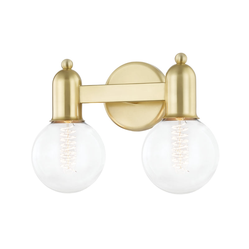 Mitzi Bryce H419302-AGB Bath Vanity Light 13 in. wide - Aged Brass