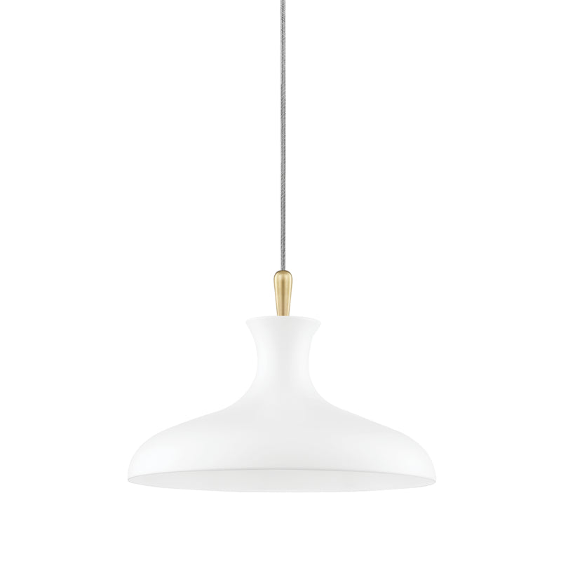 Mitzi Cassidy H421701S-AGB/WH Pendant Light - Aged Brass/Soft Off White