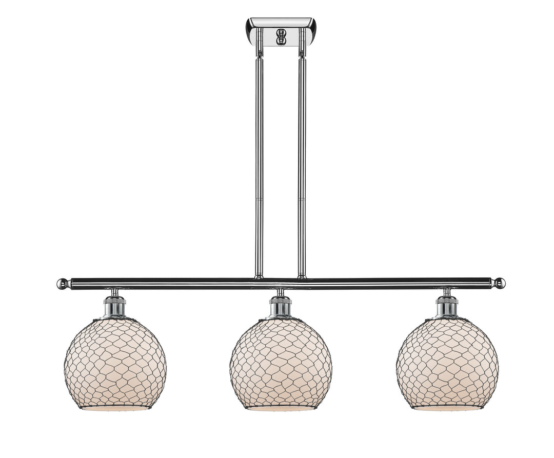 Innovations Ballston 516-3I-PC-G121-8CBK Pendant Light - Polished Chrome