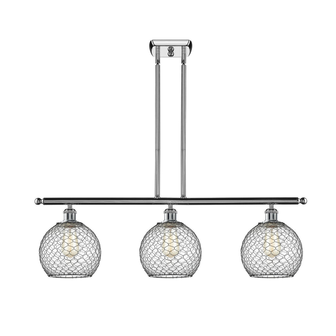 Innovations Ballston 516-3I-PC-G122-8CBK Pendant Light - Polished Chrome