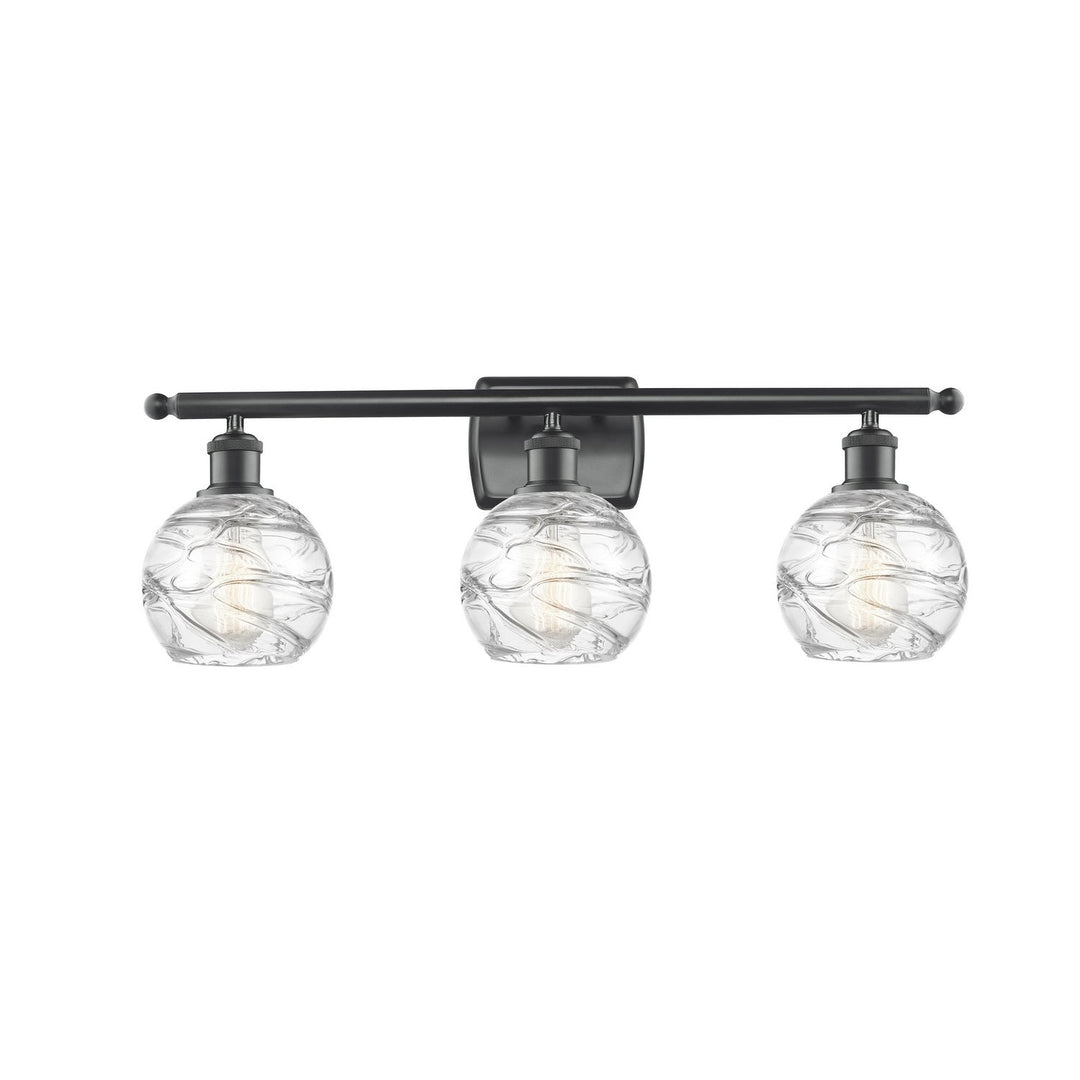 Innovations Ballston 516-3W-BK-G1213-6 Bath Vanity Light 26 in. wide - Matte Black