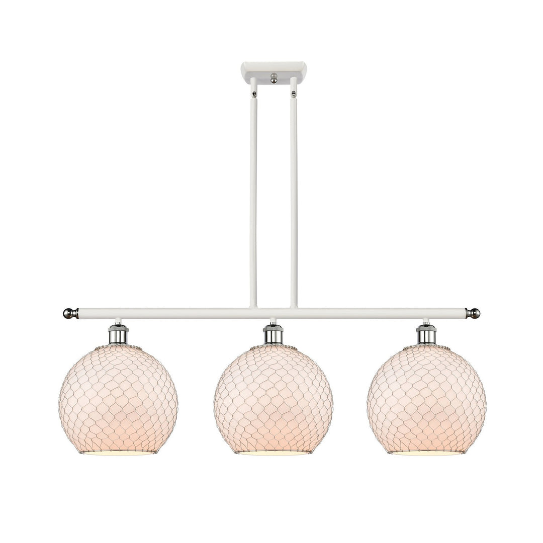 Innovations Ballston 516-3I-WPC-G121-10CSN Pendant Light - White and Polished Chrome