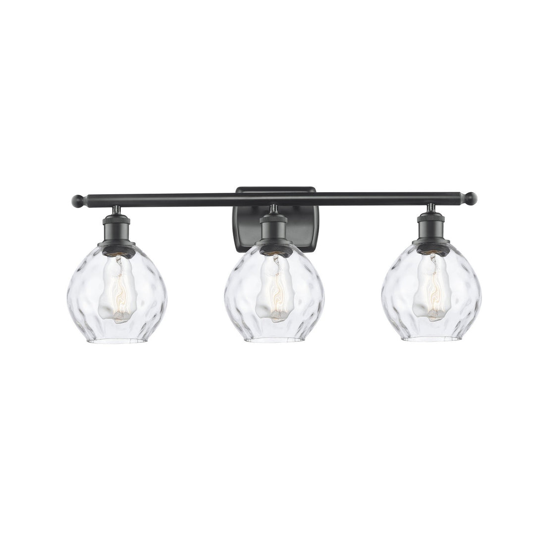 Innovations Ballston 516-3W-BK-G362 Bath Vanity Light 26 in. wide - Matte Black