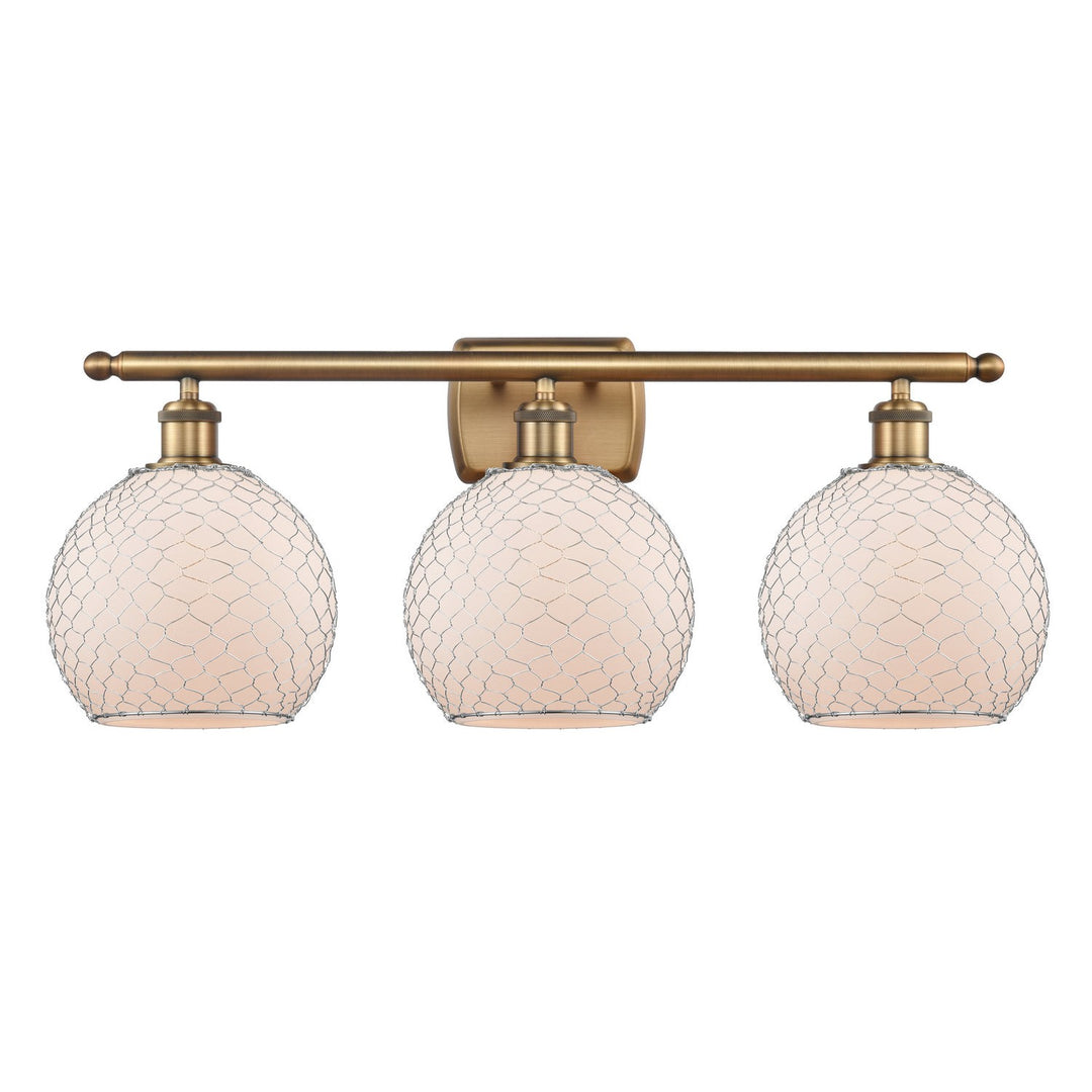 Innovations Ballston 516-3W-BB-G121-8CSN Bath Vanity Light 26 in. wide - Brushed Brass