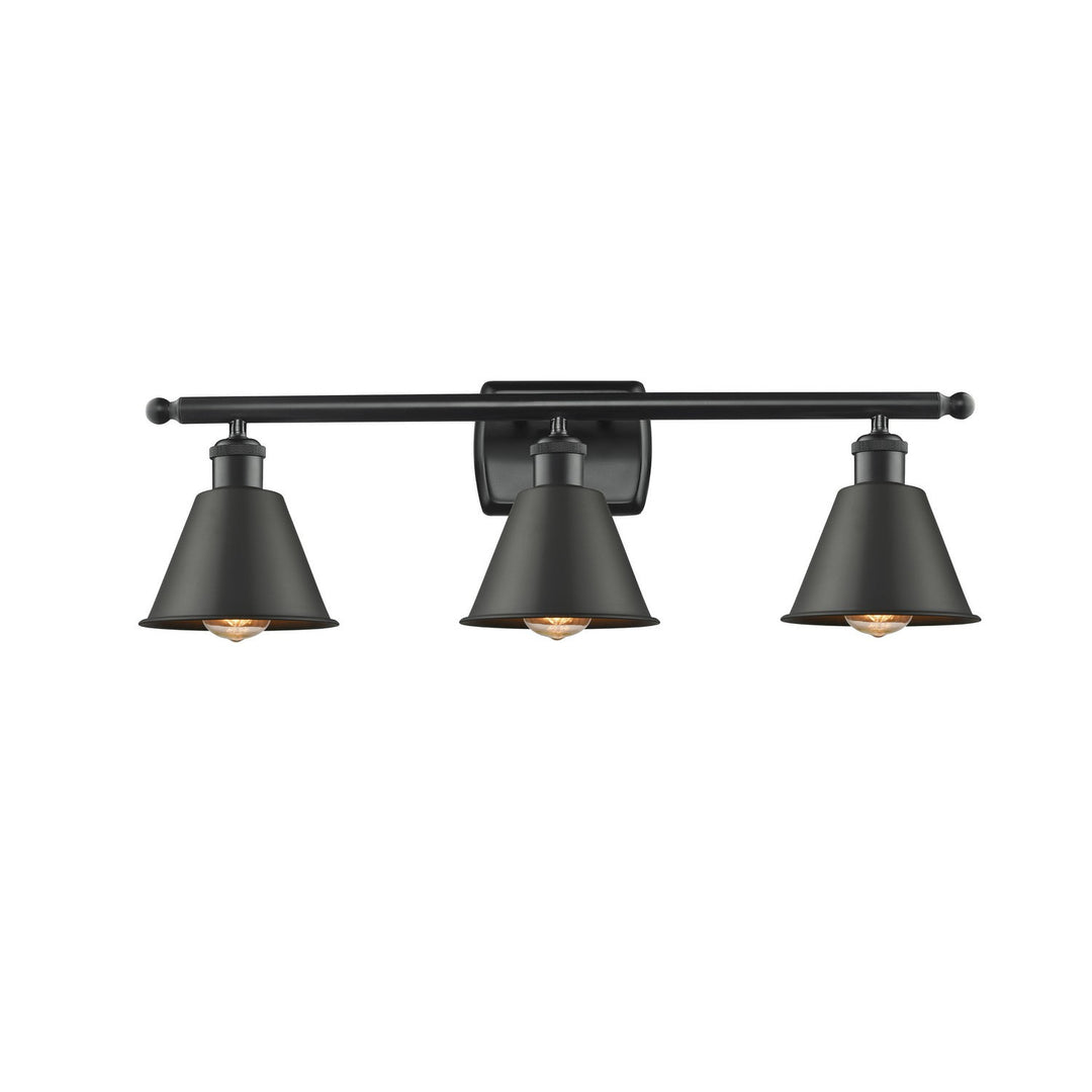 Innovations Ballston 516-3W-BK-M8 Bath Vanity Light 26 in. wide - Matte Black