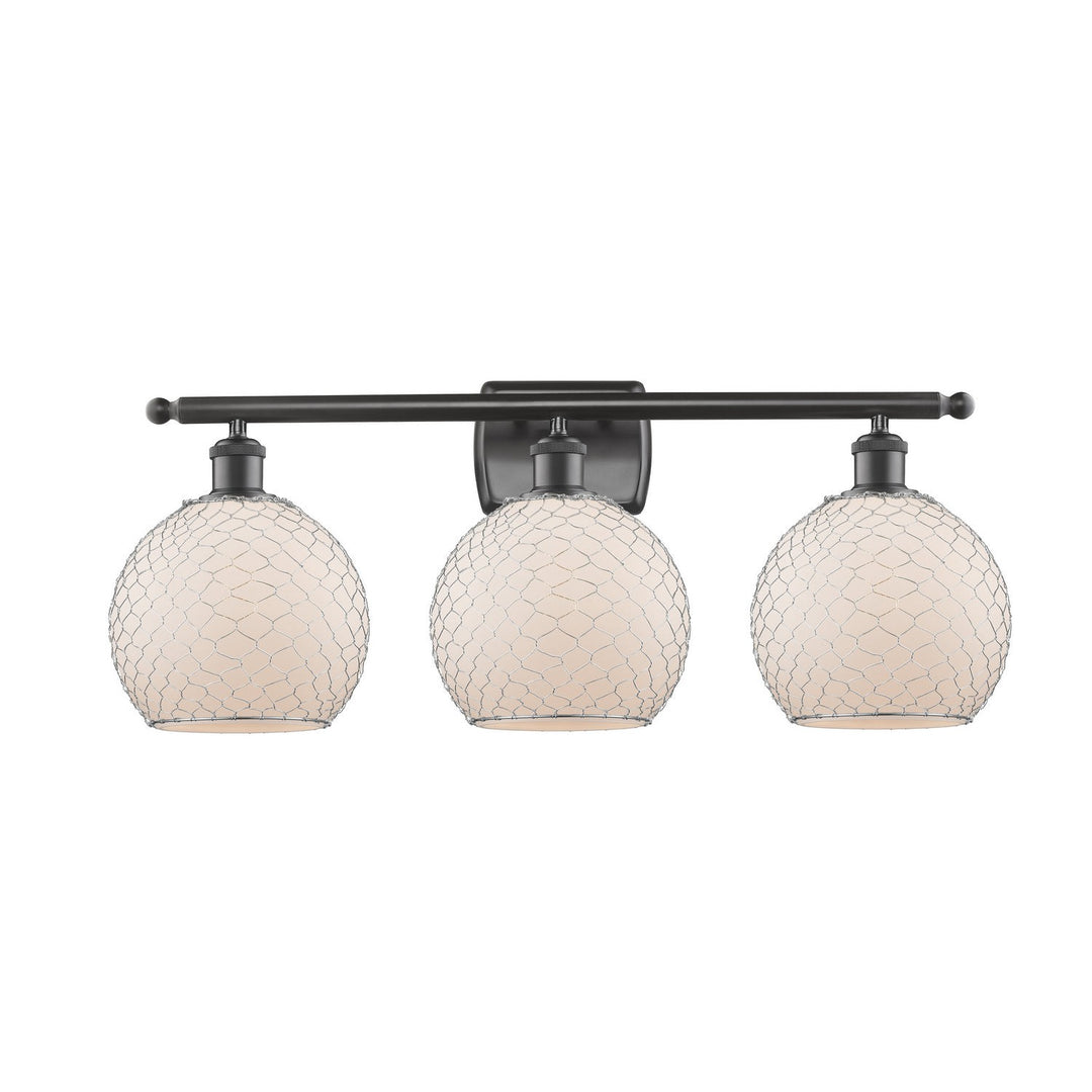 Innovations Ballston 516-3W-OB-G121-8CSN Bath Vanity Light 26 in. wide - Oil Rubbed Bronze