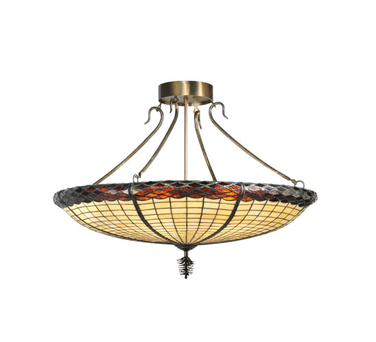 Meyda Tiffany Greenbriar Oak 105627 Ceiling Light - Antique Copper