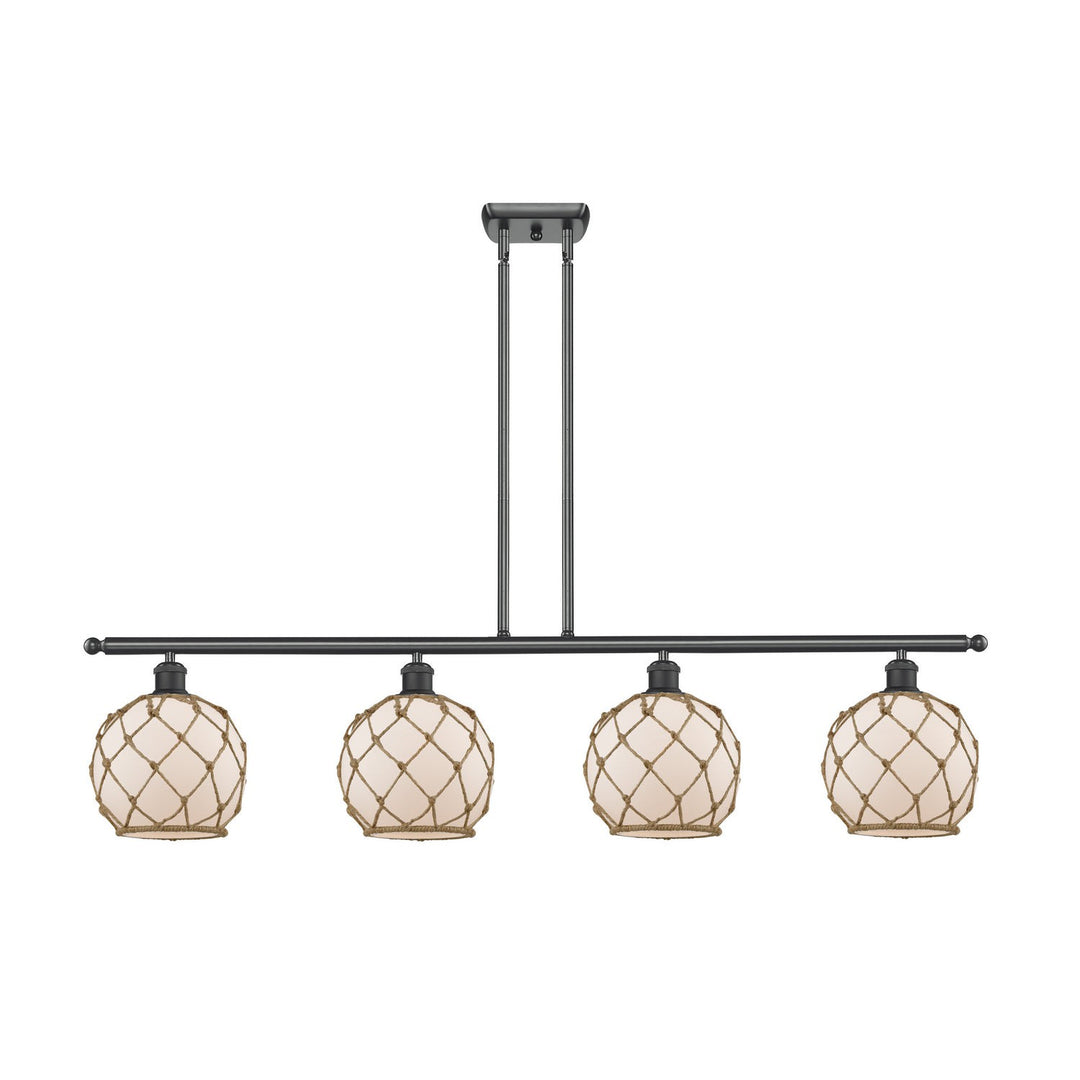 Innovations Ballston 516-4I-BK-G121-8RB Pendant Light - Matte Black