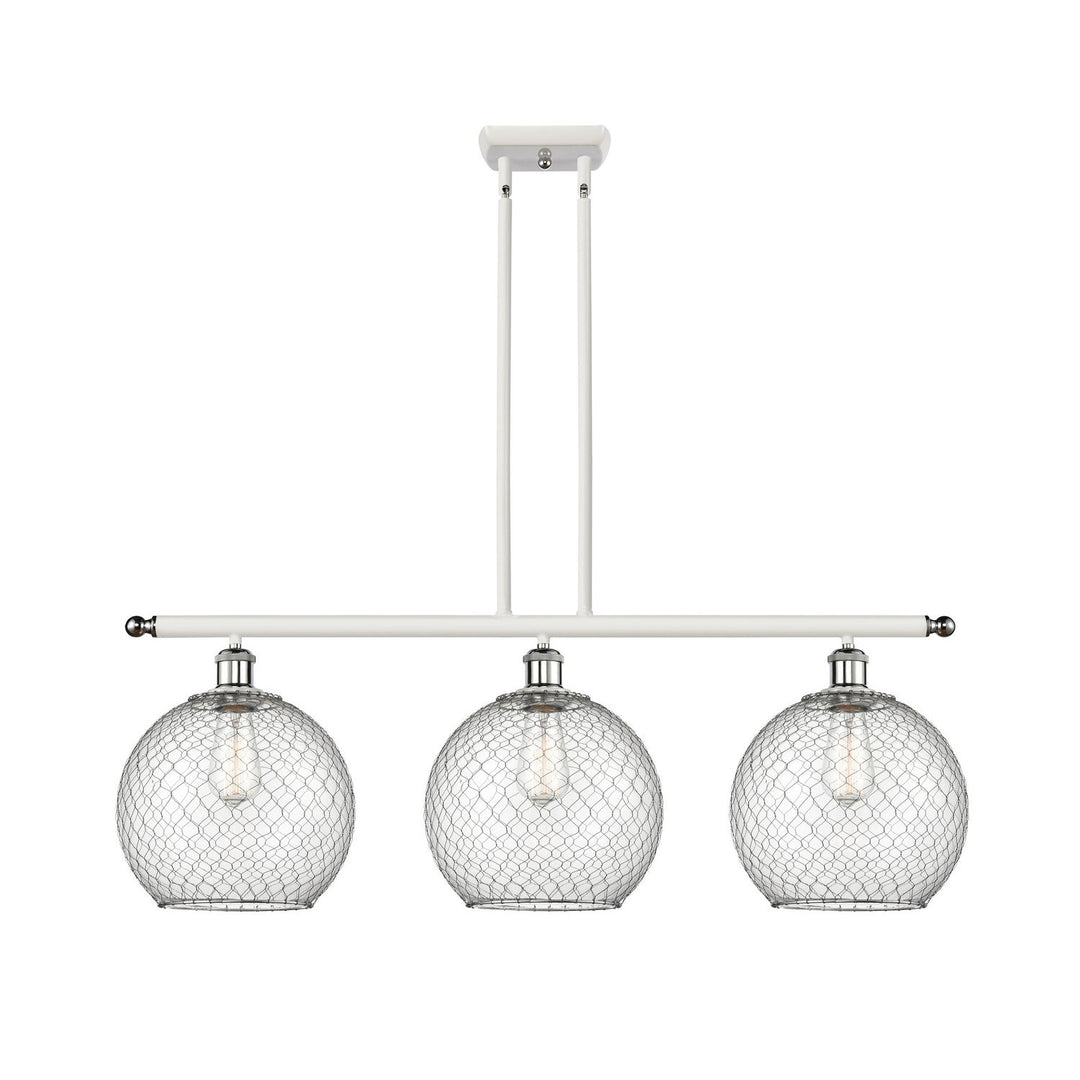Innovations Ballston 516-3I-WPC-G122-10CSN Pendant Light - White and Polished Chrome