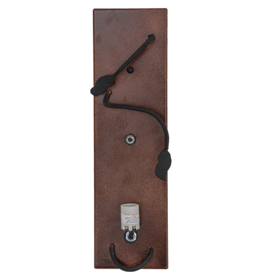 Meyda Tiffany Lighting 105635 Wine Bottle One Light Wall Sconce Utility Light Bronze / Dark