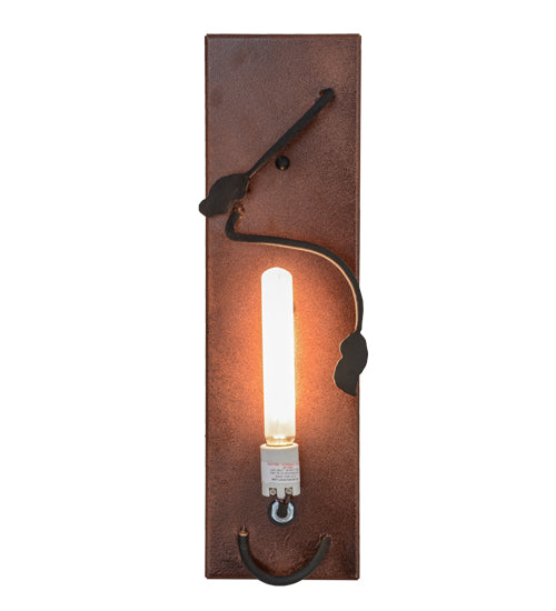 Meyda Tiffany Lighting 105635 Wine Bottle One Light Wall Sconce Utility Light Bronze / Dark