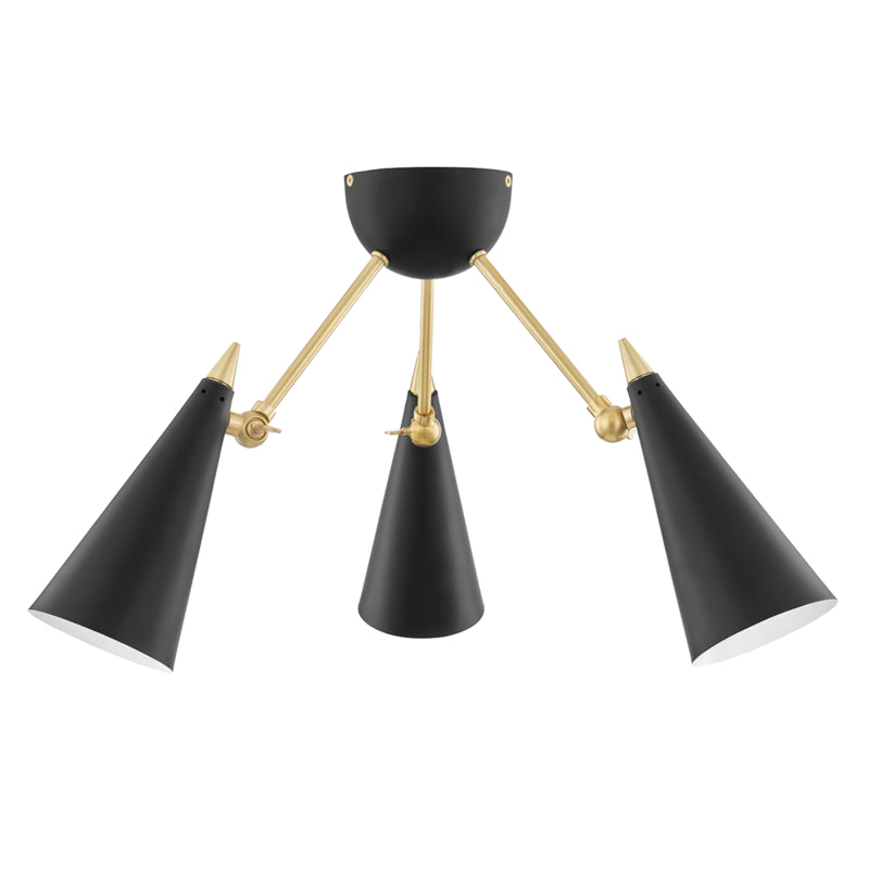 Mitzi Moxie H441603-AGB/BK Ceiling Light - Aged Brass/Black