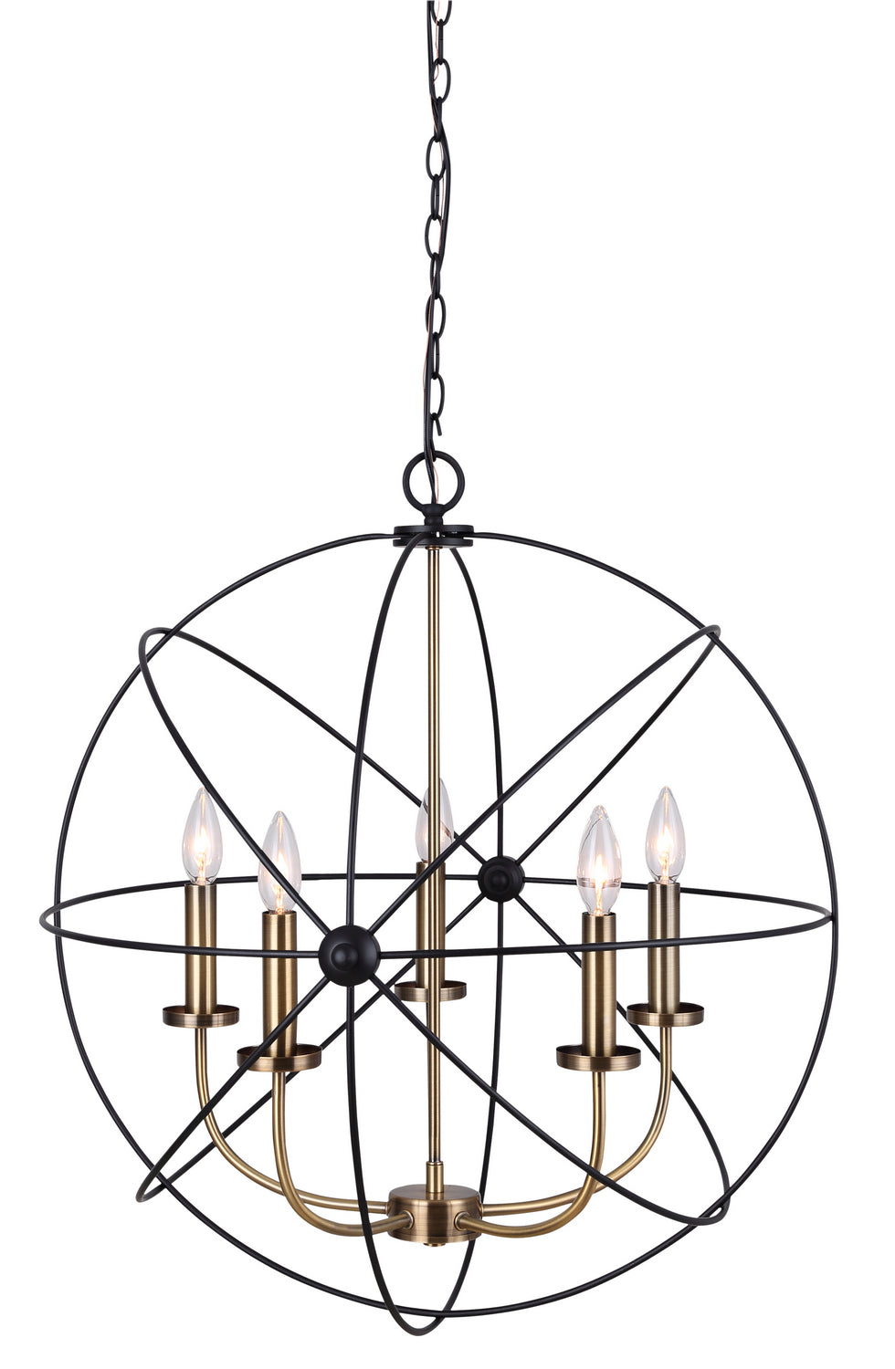 Canarm Sumerside ICH282B05BKG25 Chandelier Light - Matte Black