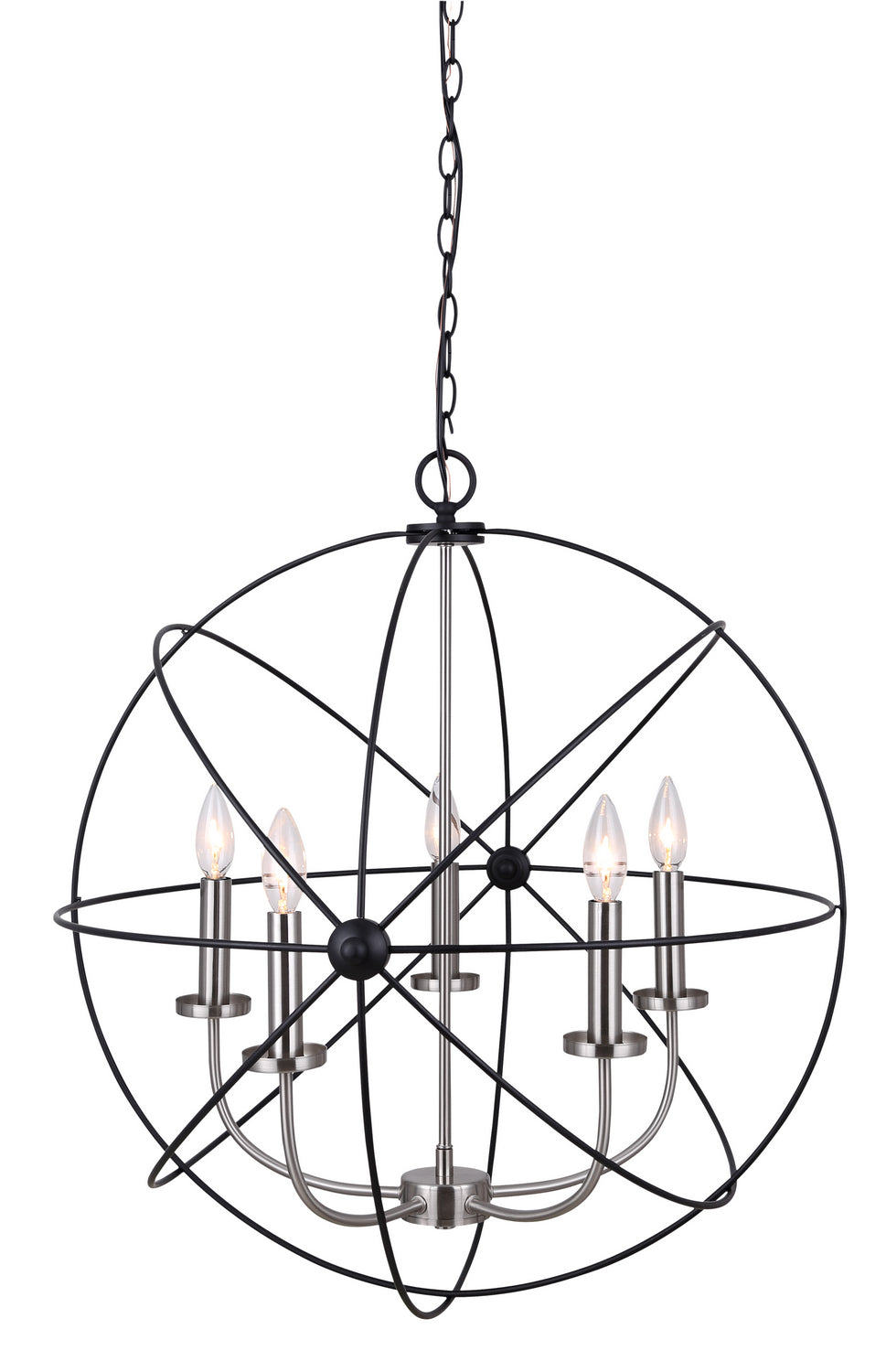 Canarm Sumerside ICH282B05BKN25 Chandelier Light - Matte Black