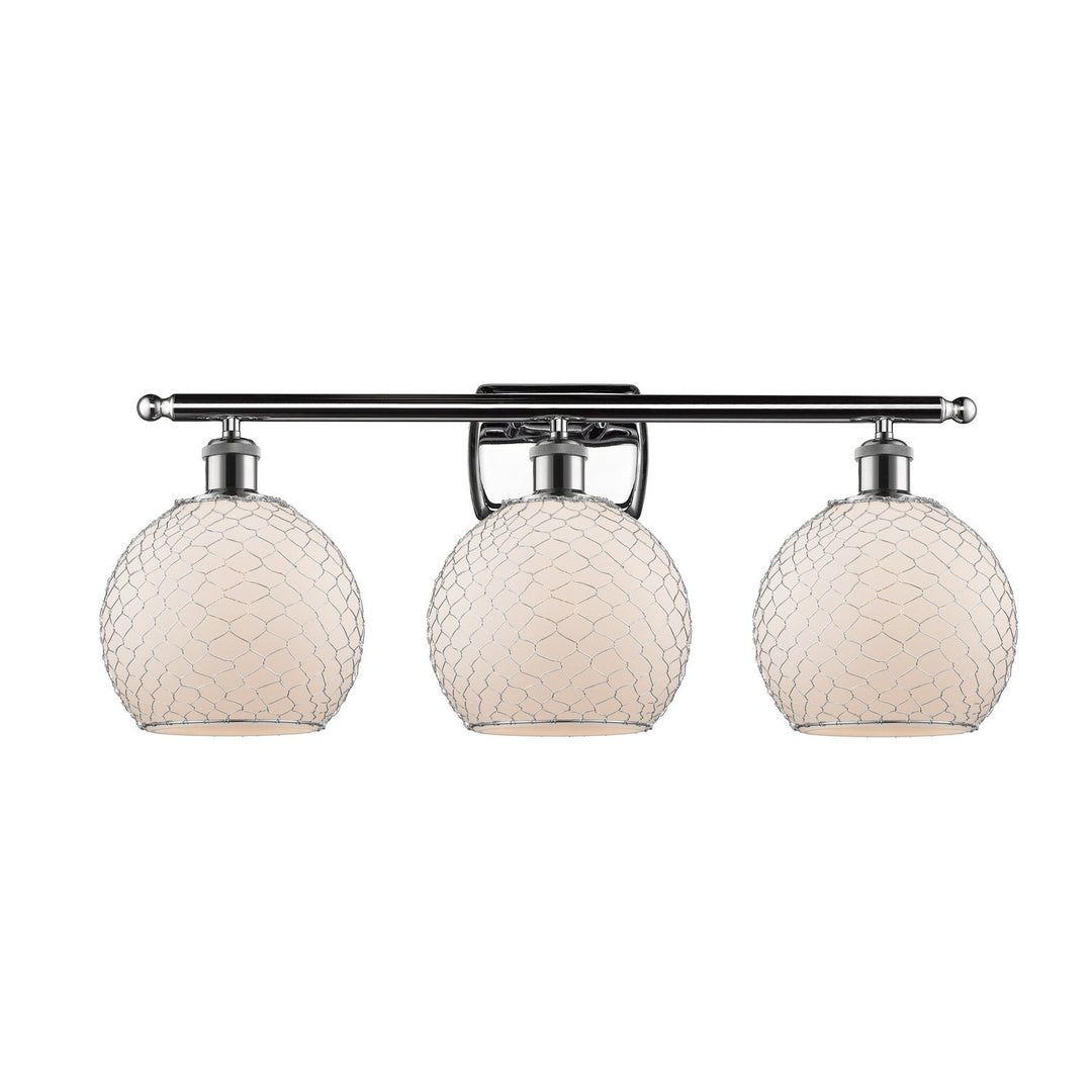 Innovations Ballston 516-3W-PC-G121-8CSN Bath Vanity Light 26 in. wide - Polished Chrome