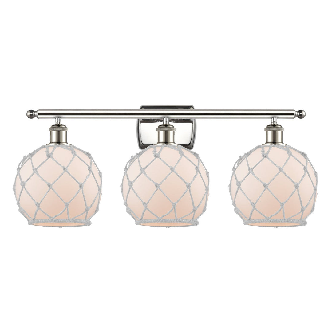 Innovations Ballston 516-3W-PN-G121-8RW Bath Vanity Light 26 in. wide - Polished Nickel